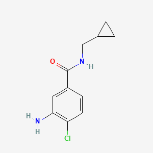 molecular formula C11H13ClN2O B3174888 3-Amino-4-chloro-N-(cyclopropylmethyl)benzamide CAS No. 954567-13-6