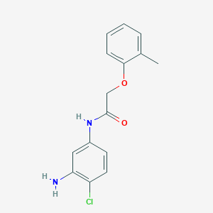 molecular formula C15H15ClN2O2 B3174889 N-(3-Amino-4-chlorophenyl)-2-(2-methylphenoxy)-acetamide CAS No. 954568-99-1