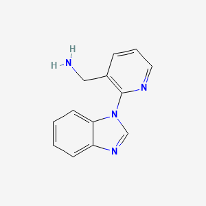 molecular formula C13H12N4 B3174908 [2-(1H-1,3-Benzodiazol-1-yl)pyridin-3-yl]methanamine CAS No. 954572-63-5