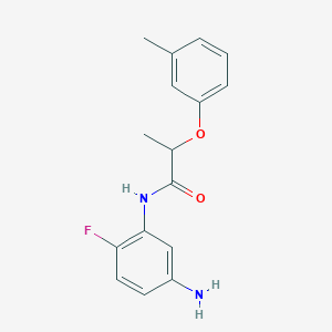 molecular formula C16H17FN2O2 B3174914 N-(5-Amino-2-fluorophenyl)-2-(3-methylphenoxy)-propanamide CAS No. 954574-23-3