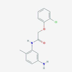 molecular formula C15H15ClN2O2 B3174949 N-(5-Amino-2-methylphenyl)-2-(2-chlorophenoxy)-acetamide CAS No. 954580-11-1