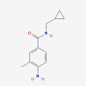 molecular formula C12H16N2O B3174968 4-Amino-N-(cyclopropylmethyl)-3-methylbenzamide CAS No. 954583-97-2