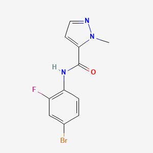 molecular formula C11H9BrFN3O B3175062 N-(4-bromo-2-fluorophenyl)-1-methyl-1H-pyrazole-5-carboxamide CAS No. 955964-97-3