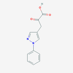 molecular formula C12H10N2O3 B031754 2-Oxo-3-(1-phenyl-1H-pyrazol-4-YL)propanoic acid CAS No. 1052567-31-3
