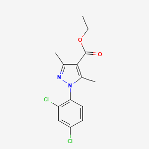 molecular formula C14H14Cl2N2O2 B3175441 ethyl 1-(2,4-dichlorophenyl)-3,5-dimethyl-1H-pyrazole-4-carboxylate CAS No. 956959-96-9