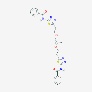 B317558 N-[5-[2-[2-[2-(5-benzamido-1,3,4-thiadiazol-2-yl)ethoxy]propoxy]ethyl]-1,3,4-thiadiazol-2-yl]benzamide CAS No. 5850-42-0