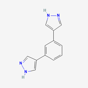 molecular formula C12H10N4 B3175631 1,3-Di(1H-pyrazol-4-yl)benzene CAS No. 958101-27-4