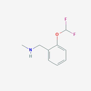 molecular formula C9H11F2NO B3175687 {[2-(Difluoromethoxy)phenyl]methyl}(methyl)amine CAS No. 958863-65-5