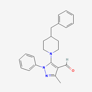 5-(4-Benzylpiperidin-1-yl)-3-methyl-1-phenylpyrazole-4-carbaldehyde