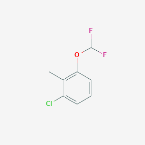 molecular formula C8H7ClF2O B3175866 Benzene, 1-chloro-3-(difluoromethoxy)-2-methyl- CAS No. 960249-91-6