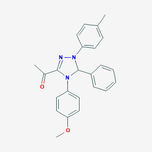 molecular formula C24H23N3O2 B317600 1-[4-(4-METHOXYPHENYL)-1-(4-METHYLPHENYL)-5-PHENYL-4,5-DIHYDRO-1H-1,2,4-TRIAZOL-3-YL]ETHAN-1-ONE 
