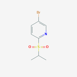 molecular formula C8H10BrNO2S B3176263 5-Bromo-2-(isopropylsulfonyl)pyridine CAS No. 98626-94-9