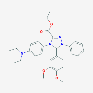 molecular formula C29H34N4O4 B317637 ethyl 4-[4-(diethylamino)phenyl]-5-(3,4-dimethoxyphenyl)-1-phenyl-4,5-dihydro-1H-1,2,4-triazole-3-carboxylate 