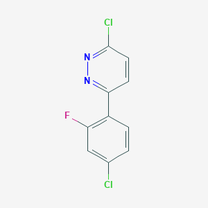 molecular formula C10H5Cl2FN2 B3176504 3-Chloro-6-(4-chloro-2-fluorophenyl)pyridazine CAS No. 99708-45-9