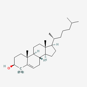 molecular formula C27H46O B3176589 Cholesterol-4-13C CAS No. 99964-70-2