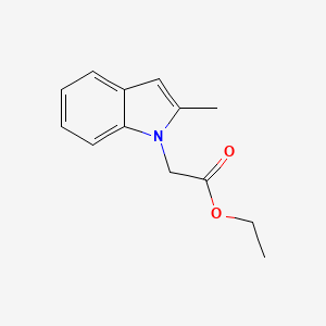molecular formula C13H15NO2 B3176677 Ethyl 2-(2-methyl-1H-indol-1-yl)acetate CAS No. 1035806-96-2