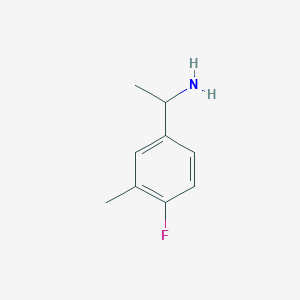 molecular formula C9H12FN B3176716 1-(4-Fluoro-3-methylphenyl)ethan-1-amine CAS No. 105321-48-0