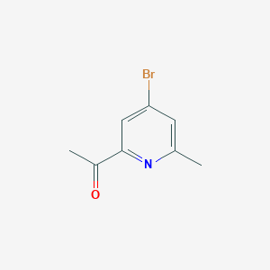 molecular formula C8H8BrNO B3176731 1-(4-Bromo-6-methylpyridin-2-YL)ethan-1-one CAS No. 1060810-24-3