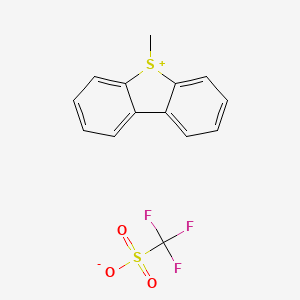 molecular formula C14H11F3O3S2 B3176768 5-Methyl-5H-dibenzo[b,d]thiophen-5-ium trifluoromethanesulfonate CAS No. 112359-25-8