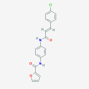 molecular formula C20H15ClN2O3 B317679 N-(4-{[3-(4-chlorophenyl)acryloyl]amino}phenyl)-2-furamide 