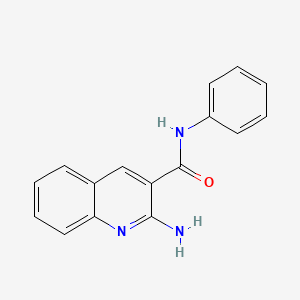 molecular formula C16H13N3O B3176921 2-amino-N-phenylquinoline-3-carboxamide CAS No. 121217-60-5