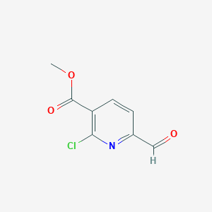 molecular formula C8H6ClNO3 B3177059 Methyl 2-chloro-6-formylnicotinate CAS No. 1263286-09-4
