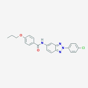 molecular formula C22H19ClN4O2 B317708 N-[2-(4-chlorophenyl)-2H-1,2,3-benzotriazol-5-yl]-4-propoxybenzamide 