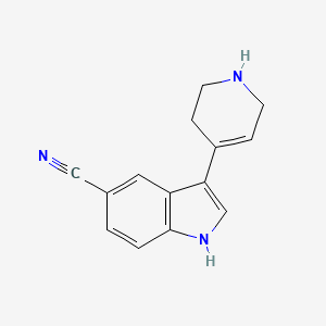 molecular formula C14H13N3 B3177107 3-(1,2,3,6-tetrahydropyridin-4-yl)-1H-indole-5-carbonitrile CAS No. 127792-81-8