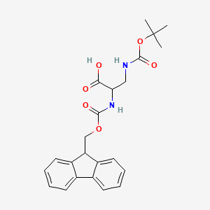 molecular formula C23H26N2O6 B3177110 DL-Fmoc-Dap(Boc)-OH CAS No. 130851-23-9