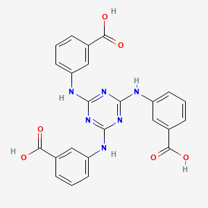 molecular formula C24H18N6O6 B3177204 3,3',3''-((1,3,5-Triazine-2,4,6-triyl)tris(azanediyl))tribenzoic acid CAS No. 1383425-68-0