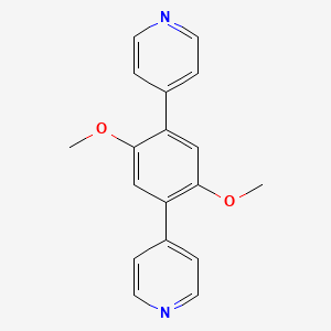 molecular formula C18H16N2O2 B3177256 4,4'-(2,5-Dimethoxy-1,4-phenylene)dipyridine CAS No. 1415393-43-9