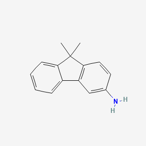 molecular formula C15H15N B3177267 9,9-Dimethyl-9H-fluoren-3-amine CAS No. 1421789-14-1