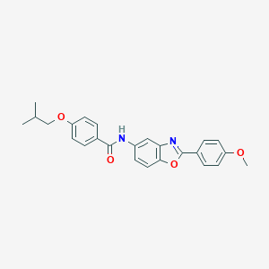molecular formula C25H24N2O4 B317727 N-[2-(4-methoxyphenyl)-1,3-benzoxazol-5-yl]-4-(2-methylpropoxy)benzamide 