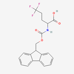 2-((((9H-Fluoren-9-yl)methoxy)carbonyl)amino)-5,5,5-trifluoropentanoic acid
