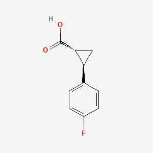 molecular formula C10H9FO2 B3177420 (1R,2R)-2-(4-fluorophenyl)cyclopropane-1-carboxylic acid CAS No. 161711-27-9