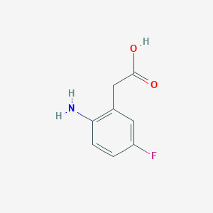 molecular formula C8H8FNO2 B3177491 2-(2-Amino-5-fluorophenyl)acetic acid CAS No. 1785479-48-2
