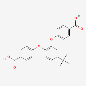 molecular formula C24H22O6 B3177556 Benzoic acid, 4,4'-[[4-(1,1-dimethylethyl)-1,2-phenylene]bis(oxy)]bis- CAS No. 187088-67-1