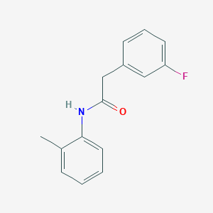 molecular formula C15H14FNO B317764 2-(3-fluorophenyl)-N-(2-methylphenyl)acetamide 