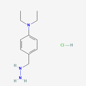 molecular formula C11H20ClN3 B3177650 N,N-Diethyl-4-(hydrazineylmethyl)aniline xhydrochloride CAS No. 201530-84-9