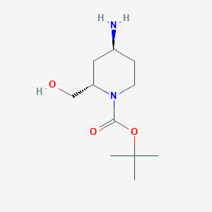 tert-butyl (2S,4S)-4-amino-2-(hydroxymethyl)piperidine-1-carboxylate