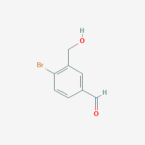 molecular formula C8H7BrO2 B3177873 4-Bromo-3-(hydroxymethyl)benzaldehyde CAS No. 254744-15-5