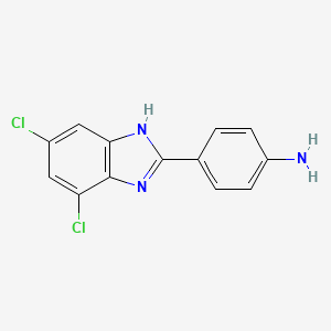 molecular formula C13H9Cl2N3 B3177934 4-(5,7-Dichloro-1H-benzo[d]imidazol-2-yl)aniline CAS No. 303099-03-8