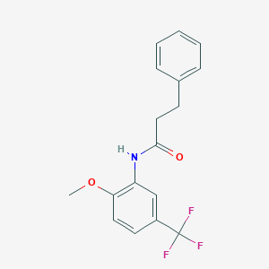molecular formula C17H16F3NO2 B317797 N-[2-methoxy-5-(trifluoromethyl)phenyl]-3-phenylpropanamide 
