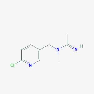 molecular formula C9H12ClN3 B3178073 N-((6-Chloropyridin-3-yl)methyl)-N-methylacetimidamide CAS No. 365441-66-3