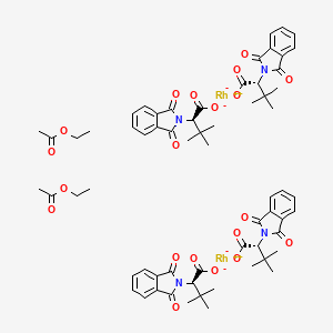 (2R)-2-(1,3-Dioxoisoindol-2-yl)-3,3-dimethylbutanoate;ethyl acetate;rhodium(2+)