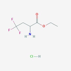 molecular formula C6H11ClF3NO2 B3178128 Ethyl 2-amino-4,4,4-trifluorobutanoate hydrochloride CAS No. 3834-43-3