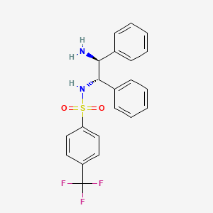 molecular formula C21H19F3N2O2S B3178169 N-((1S,2S)-2-Amino-1,2-diphenylethyl)-4-(trifluoromethyl)benzenesulfonamide CAS No. 410096-73-0