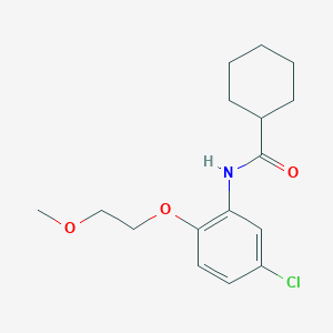 molecular formula C16H22ClNO3 B317819 N-[5-chloro-2-(2-methoxyethoxy)phenyl]cyclohexanecarboxamide 
