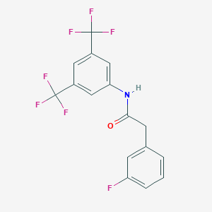 molecular formula C16H10F7NO B317824 N-[3,5-bis(trifluoromethyl)phenyl]-2-(3-fluorophenyl)acetamide 