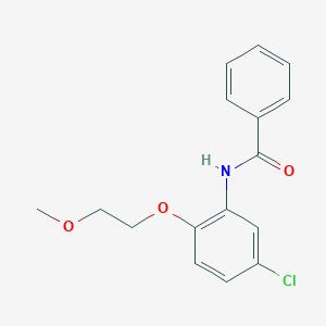 molecular formula C16H16ClNO3 B317827 N-[5-chloro-2-(2-methoxyethoxy)phenyl]benzamide 